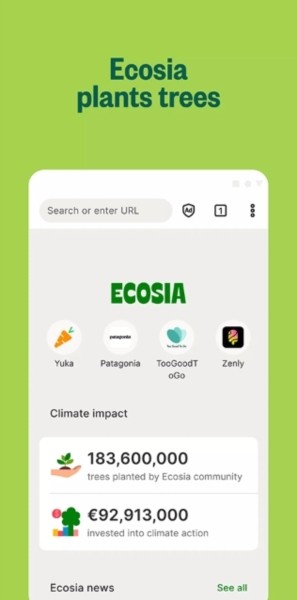 ecosia浏览器app截图